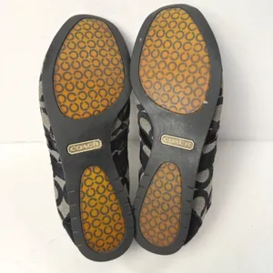 Coach Kathleen Sneaker Women 6.5M Black Grey Signature‎ C Monogram Y2K Retro thumbnail 6