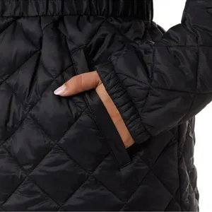 NEW 32 Degrees Women’s Diamond Quilt Belted Puffer Mock Neck Black Jacket Size L thumbnail 12