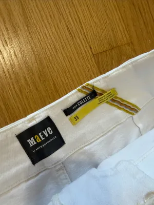 Maeve White The Colette Wide Leg Cropped Pants Sz 33 thumbnail 2