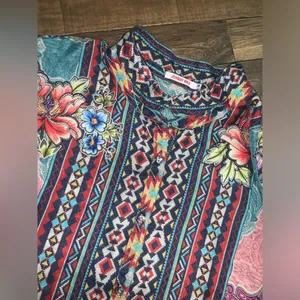 JOHNNY WAS spring boho printed Janelle Button-up silk blouse M tunic fall
$240 thumbnail 10