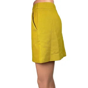 Promod Mustard Yellow Zip Front Pencil Straight Mini Athletic Golf Skirt Size 8 thumbnail 2