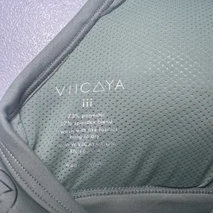 Viicaya Vii‎ Sports Bra Racerback Size iii Sage Athletic Activewear Gym Yoga thumbnail 5