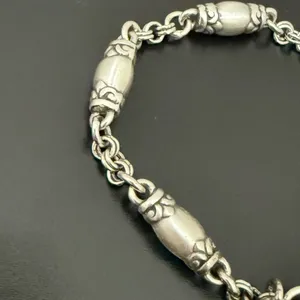 Retired BRIGHTON Blair Heart Barrel Link Chain Silverplated Heart Charm Bracelet thumbnail 10
