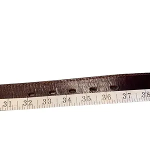 Vintage Brown Leather hand crafted belt timeless classic design minimalist thumbnail 6