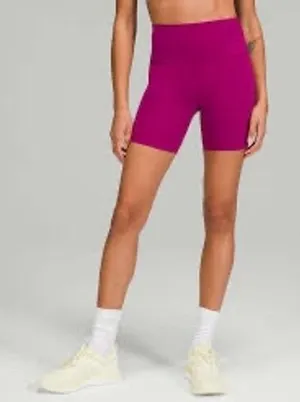 Lululemon wunder train high rise shorts magenta women's‎ size 14 athletic casual thumbnail 1