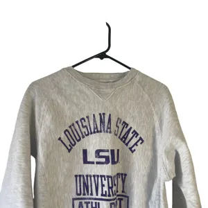 Rivalry Threads Women's Size‎ Medium Grey Louisiana State Crewneck Sweater thumbnail 2