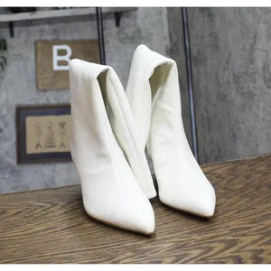 On 34th Womens Rachelle Stovepipe Boots 10019723900 Bone Smooth White 5M thumbnail 4