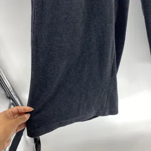 Lululemon Morning Restore black velour side slit at bottom high waisted size 6 thumbnail 12