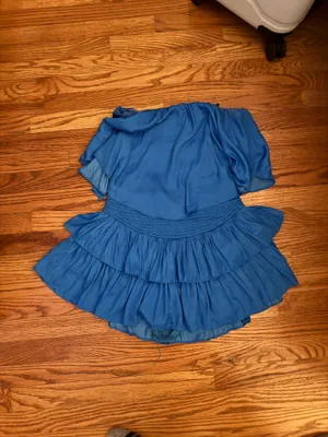 Mustard Seed Blue Strapless Dress thumbnail 2