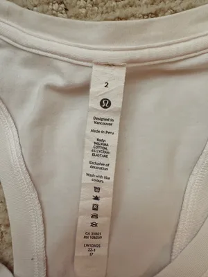Lululemon White Tank thumbnail 3