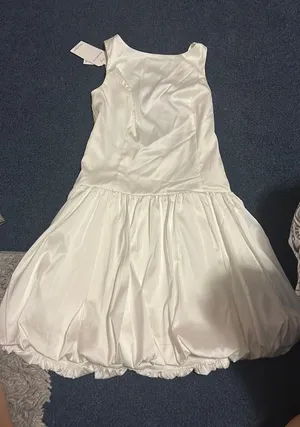 NWT Abercrombie Satin White Dress thumbnail 1