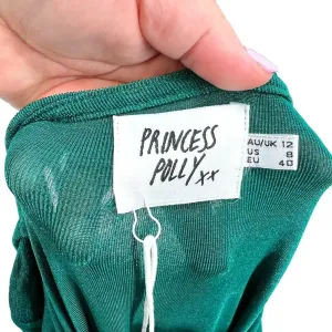 Princess Polly Kylie Mini Dress‎ Forest Green Cut-Out Ruched Bodycon Size US 8 thumbnail 9