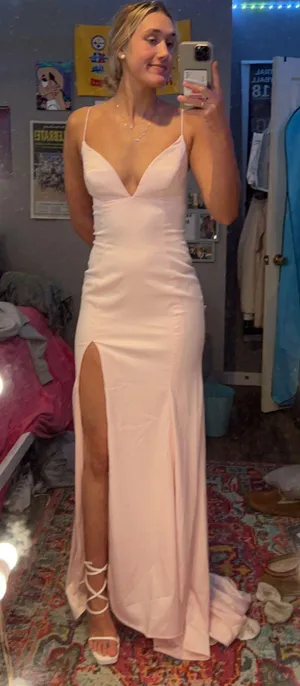Colette Light Pink Prom Dress thumbnail 1