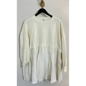 FREE PEOPLE Eleanor Sweatshirt Dress in Grey Combo Size Small thumbnail 5