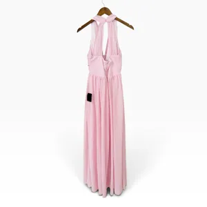 Lulus Marilina Light Pink Pleated Twist-Front Maxi Dress size S NWT thumbnail 4