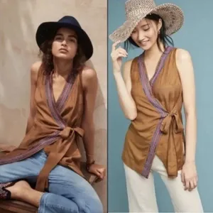 Maeve by Anthropologie Liviana Wrap Tunic Size‎ Small thumbnail 2