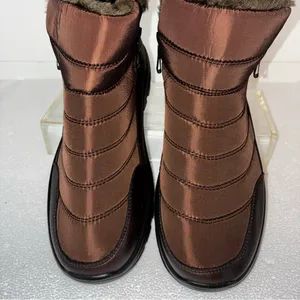 ❄️🥶Size:10 Brown Winter Cozy Boots with Durable Soles and Classic Design thumbnail 3