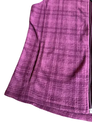 Woolrich Blackberry Hunt Purple Plaid Fleece Vest Full Zip Size M Women's thumbnail 6