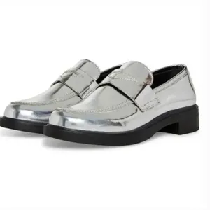 NEW Silver Leif Loafers Silver Slip On Comfort Shoe thumbnail 3