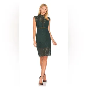 Bardot green lace panel US8 night out mini dress thumbnail 4