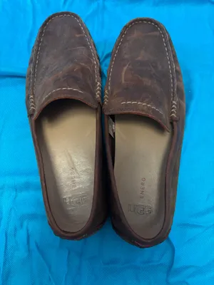 UGG  Brown Leather Treadlite Loafers  size 9 thumbnail 6