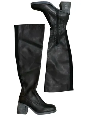 Free People Brianna Over the Knee Black Boots size 6 (36) thumbnail 5
