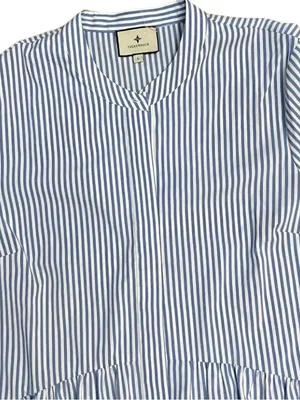 Tuckernuck Royal Dress 3/4 Sleeves Tiered Button Down Shirt Dress Size Medium thumbnail 9