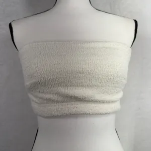 Yitty Small Pet Me Four Strap Bandeau Ivory Fuzzy Faux Fur Crop Top BN2253619 thumbnail 3