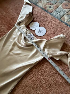 Princess Polly Star Power Mini Dress Size S Champagne Satin Cowl Neck NWT thumbnail 7