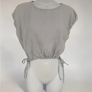 Sky Blue Women's Crop Top thumbnail 6