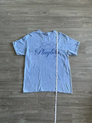 Playboy acid wash blue graphic tee - large thumbnail 5