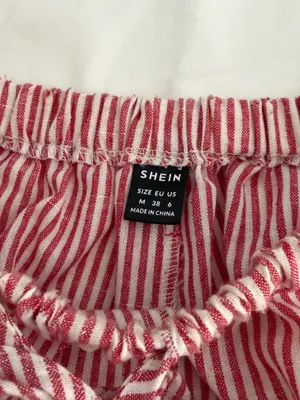 SheIn Red Striped Shorts thumbnail 2
