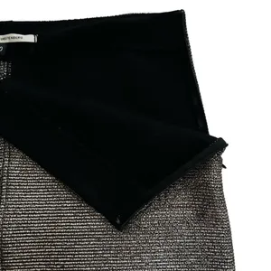 Diane Von Furstenberg Skirt Katinko Silver Metallic A-Line Skirt Size 10 thumbnail 4