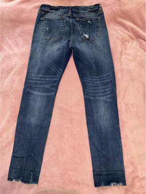 I&M Black Label Jeans Size 11 Juniors Women's Structured Denim Blue Wash Stretch thumbnail 3