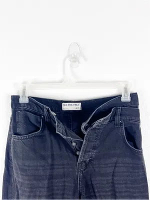 FREE PEOPLE We The Free Black Crossroads Boyfriend Barrel Jeans Size 27 Slouchy thumbnail 6