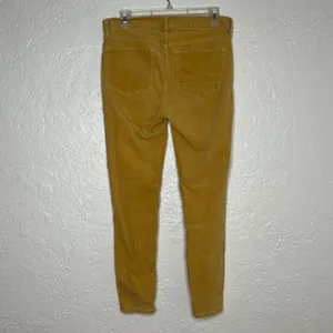 J. Crew Factory Women's Yellow High-Rise‎ Skinny Corduroy Pants Sz 29 28" Inseam thumbnail 2