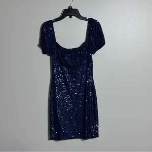 Windsor Women Navy Blue Party Season Sequin Bodycon Mini Dress size S.‎ thumbnail 2