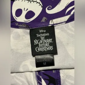 NWOT Disney Nightmare Before Christmas Purple and White Button Down Tank size m thumbnail 6