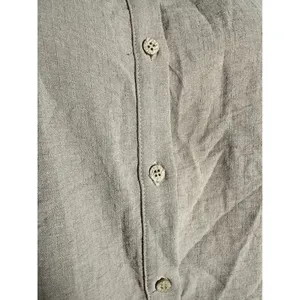 PATRIZIA LUCA Milano‎ Brown Textured Long Sleeve Button Up Shirt Blouse Top M thumbnail 3
