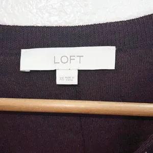 Loft Lightweight Maroon Beaded Long Sleeve Acrylic And Wool Blend V Neck Top thumbnail 8