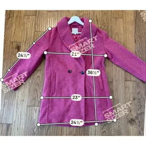 Avec les Filles pink oversized shawl neck peacoat size M thumbnail 7