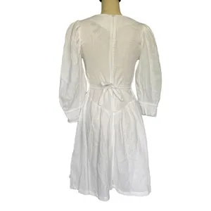 Tach‎ Anker Cotton Mini Dress White XS thumbnail 5