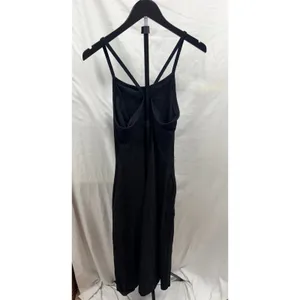 PACT Women's Black Fit & Flare Midi Dress Made With Organic Cotton thumbnail 5