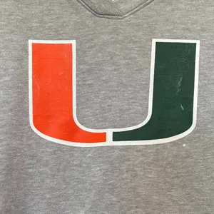 University of Miami Hurricanes Fanatics Women's V-Neck Hoodie, Small thumbnail 2