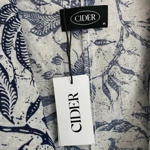 Cider Wmns‎ Blue White Floral Tie Front Cutout Cotton Romper CD2021121048944PS M thumbnail 8