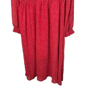 Suzanne Betro Red and Ivory‎ Polka Dot Button Front Dress XL thumbnail 9