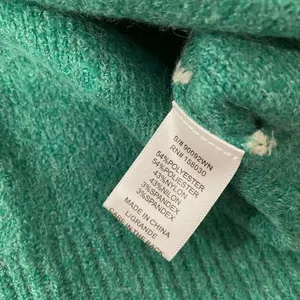 NWT Tilly’s Love Tree Size L Oversized Cropped Green Striped Pullover Sweater thumbnail 12