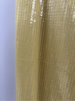 Staud yellow sequined gown wedding guest strapless party event Casey dress sz 16 thumbnail 5