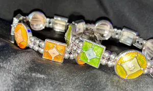 Colorful Geometric Bracelets Orange thumbnail 1