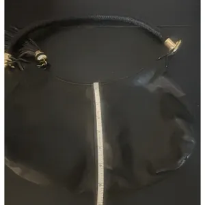 Vintage Great American Leatherworks Black Leather Shoulder Bag Purse Tassel thumbnail 12